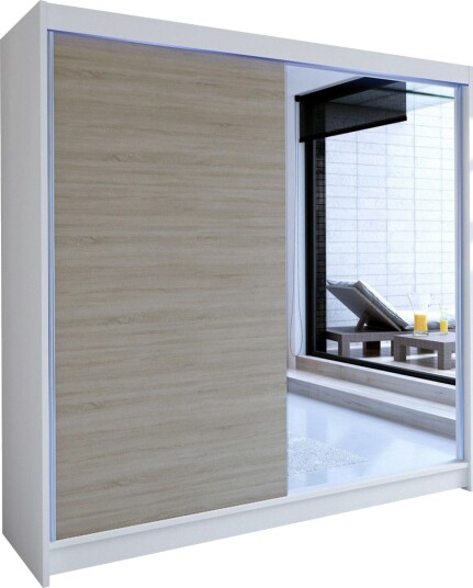 Talin Garderobe 180x58x215 cm - Hvit