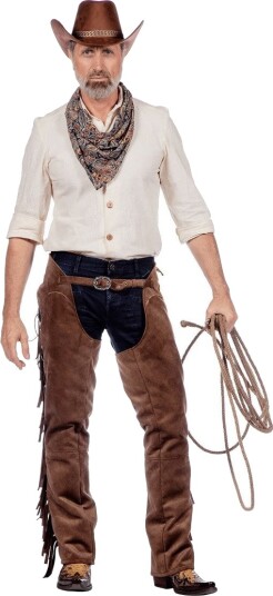 Wilbers & Wilbers Autentiske Western Chaps Herre Brune 60 330450-H-060