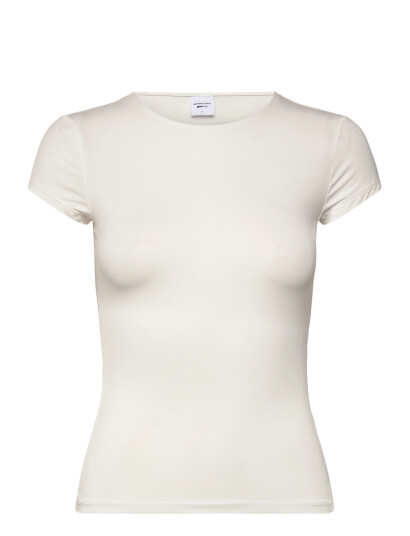 Gina Tricot Slim Fit Top   Cream   XL