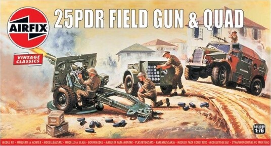Airfix 25PDR Feltkanon med Morris Quad 1/76 Modellbyggesett
