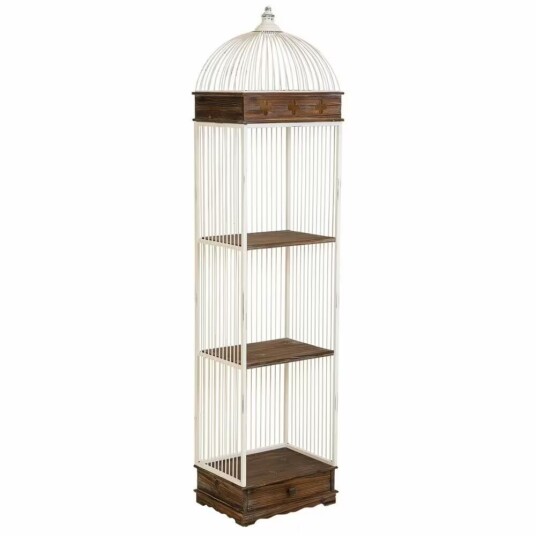 Bokhylla Vit Metall Trä MDF 31 x 172 x 41 cm