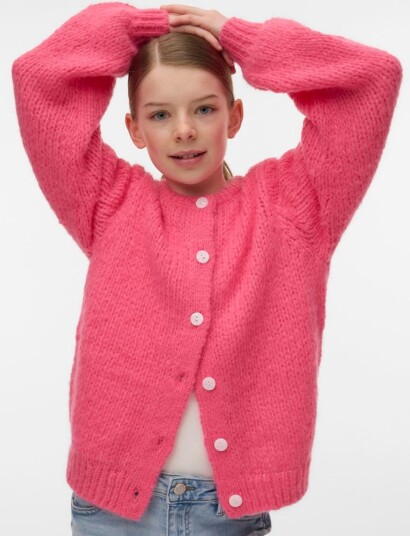 Vero Moda Girl   Kardigan vmWilo LS O neck   Rosa