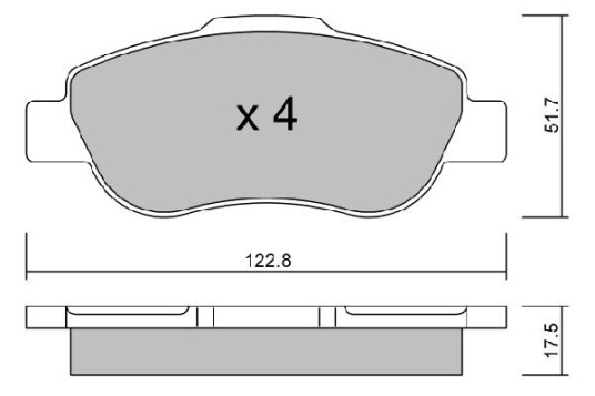 Bremseklosser AISIN BPFI 1016