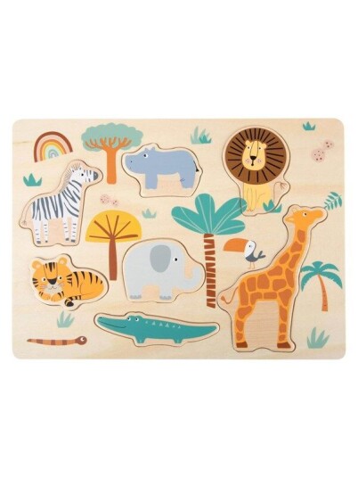Small Foot Wooden Puzzle Safari Tre Small Foot Wooden Puzzle Safari Tre