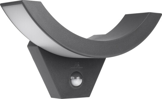 Maclean MCE290GR LED Vegglampe med Bevegelsessensor   800lm 10W IP54