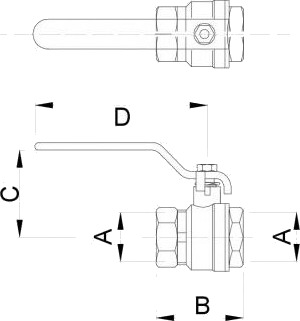 Hydroland Kuleventil Med Hendel Og Tilkobling 5/2" Zkwd 65