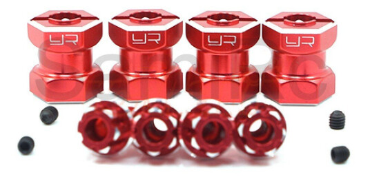 Yeah Racing WA-023RD Aluminum Hex Adaptor 15mm Offset For 12mm H