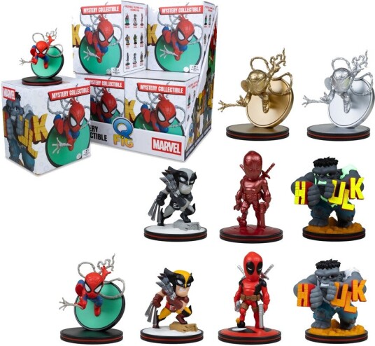 Marvel QMx QFig 4.5" Posed Figure Blind Box 8Piece PDQ