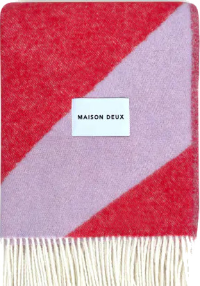 Maison Deux Swirl Pledd Lilla/Rød