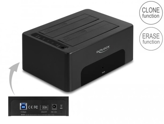 DELOCK Dual Docking Station for 2 x SATA HDD / SSD