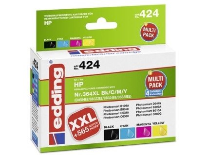 Edding Edd-424 Sort Cyan Fiolblå Gult 19 Ml 11 Ml Multipakke