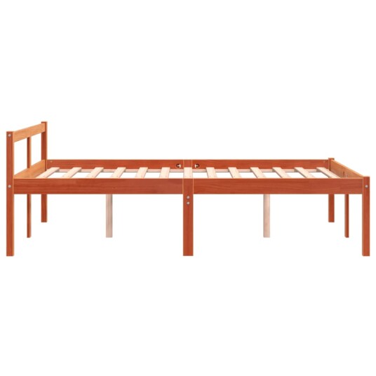 vidaXL Seniorseng voksbrun 120x200 cm heltre furu 8721012314948