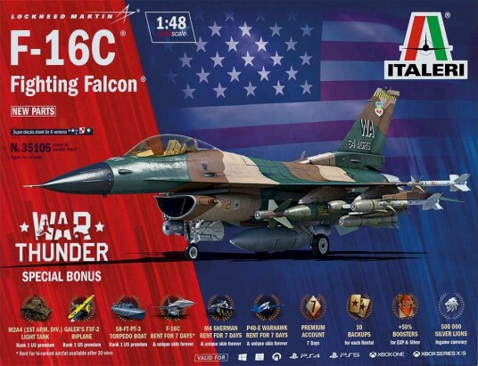 Italeri F-16C Fighting Falcon Modellfly - 1:48