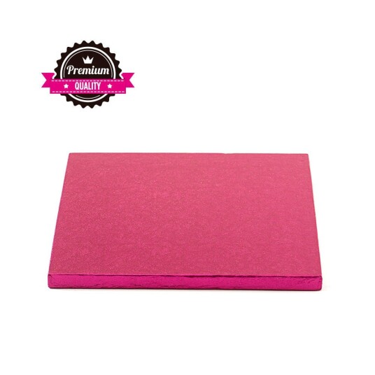 Kake Drum Kvadrat Fuchsia Rosa 25cm Kake Drum Kvadrat Fuchsia Rosa 25cm