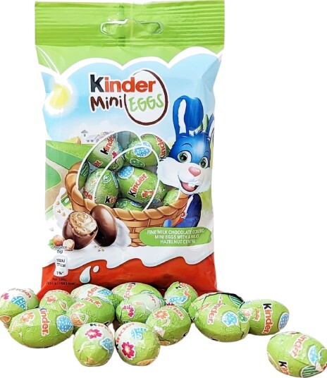 Kinder Mini Eggs   Melkesjokoladeegg med Hasselnøttfyll 75 gram