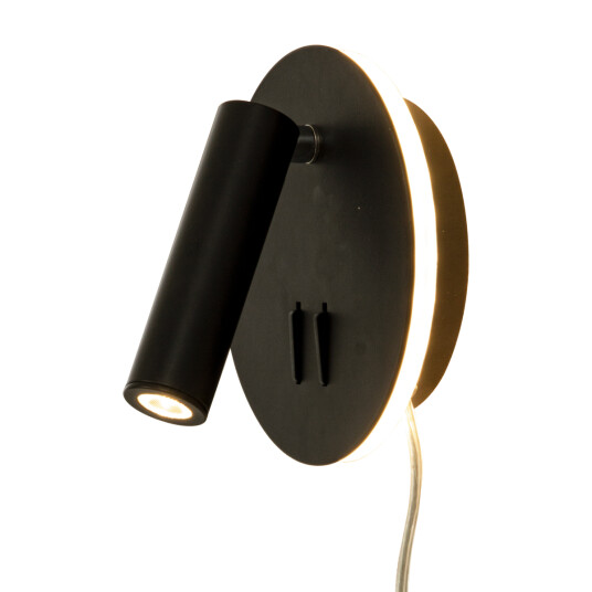 Aneta Lighting Ace vegglampe Svart