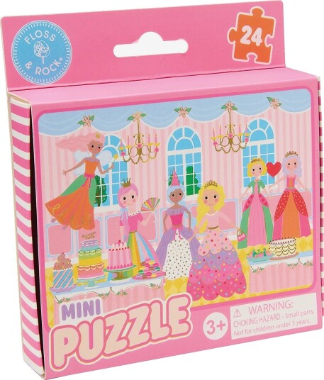 Floss & Rock Mini Puzzle 24 Pcs. Princess PINK 15X10X4