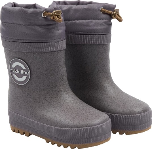 Mikk line Glitter Barefoot Fôrede Gummistøvler Shark 27