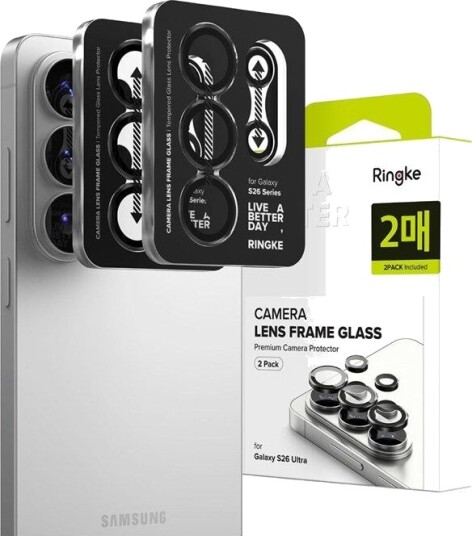 Ringke Camera Frame Protector 2-Pack Camera Protector for Samsung Galaxy S26 Ultra Black
