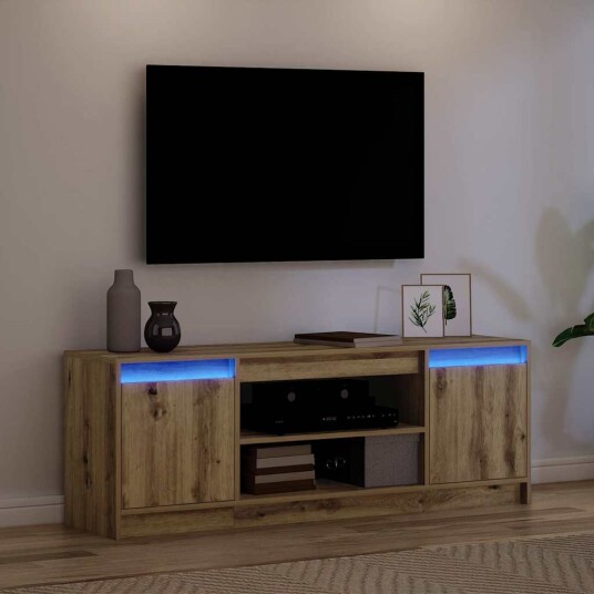 TV skap Brun 139.5 x 34 x 50 cm Konstruert tre TV skap Brun 139.5 x 34 x 50 cm Konstruert tre