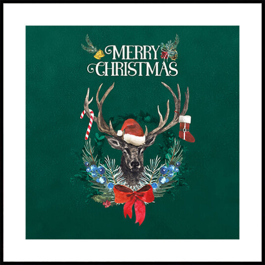 Holiday Stag Cheer NEW Plakat / 70x70cm