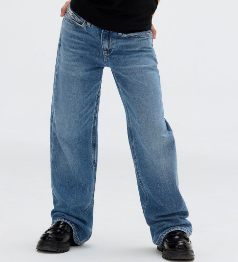Calvin Klein Hr Wide Leg Authentic Blue Denim Blue 140