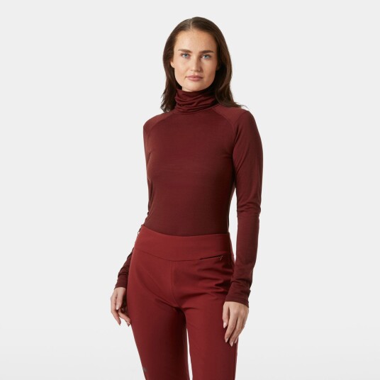 Helly Hansen HH Durawool High Neck Long Sleeve Dame Rød XL