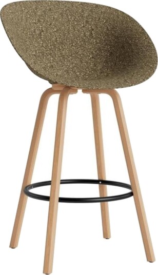 Normann Copenhagen Matt Barkrakk med Armlener 75 cm Bøk/ Sort/tang