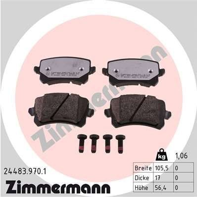Bremseklosser ZIMMERMANN 24483.970.1 Bremseklosser ZIMMERMANN 24483.970.1