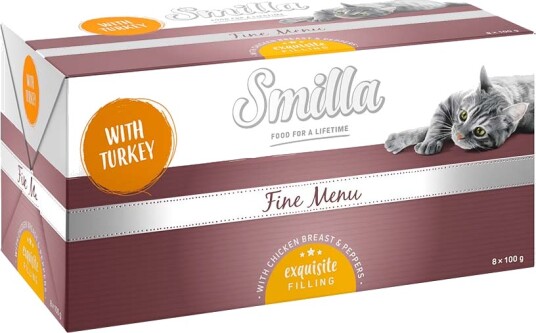 Smilla Fine Menu Med Nytelsekjerne Kalkun Kyllingbryst/ Paprika 24 X 100 G