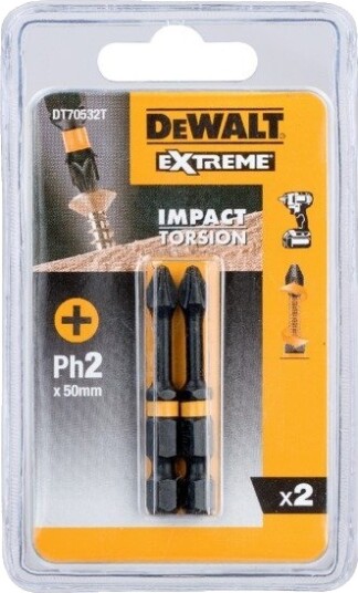 Dewalt Torsjonsbits PH2 50 mm for Elektroverktøy - Langvarig ytelse