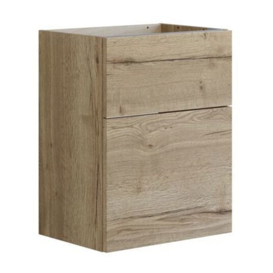 Dansani Inzo Glatt Servantskap Slim 2 Skuff - Ekstra høy Underskuff Natur eik / 50cm