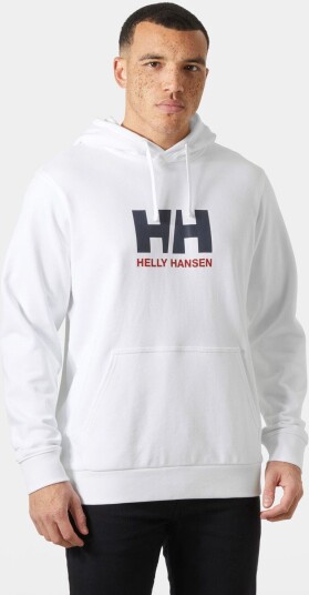 Helly Hansen HH Logo Hoodie Herre Hvit Hvit M