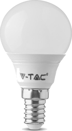 V Tac E14 5,5W LED pære P45 Samsung LED chip Dimbar : Ikke dimbar Kulør : Varm V Tac E14 5,5W LED pære P45 Samsung LED chip Dimbar : Ikke dimbar Kulør : Varm