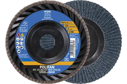 Pferd Polifan Lamellskiver Av Zirkonia Aluminiumoksid Z Psf Trim Steelox 12,5 Cm 10 Stk
