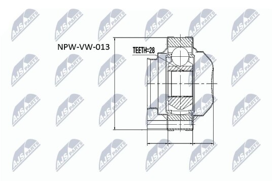 Nty Drivknute drivaksel NTY NPW VW 013