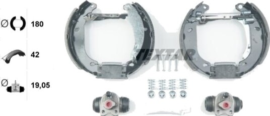 Bremsesko sett TEXTAR 84053700