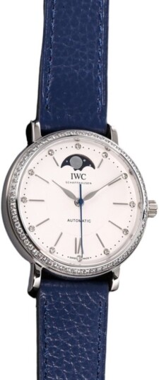 IWC Dameklokke IW659601 Portofino Sølvfarget/Lær Ø37.1 mm
