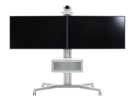 SMS Flatscreen X FH M1455 Video Conference stativ - for 2 LCD-skjermer / videokonferansekamera - hvit, aluminium SMS Flatscreen X FH M1455 Video Conference stativ - for 2 LCD-skjermer / videokonferansekamera - hvit, aluminium