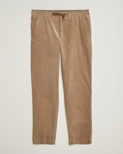Boss BLACK Perin Corduroy Drawstring Trousers Open Brown