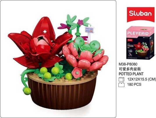 Sluban Blomster I Potter Byggesett 14+ År 180 Deler