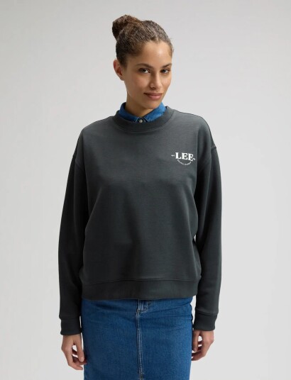 Lee Jeans Logo Crew Sws Grey XS x 00 Lee Jeans Logo Crew Sws Grey XS x 00