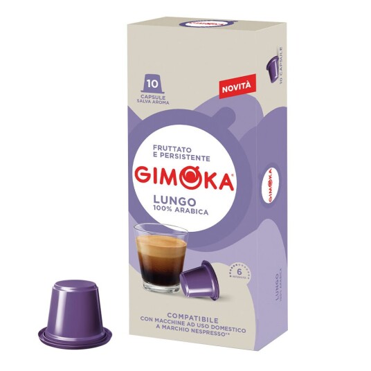 Nespresso Gimoka Lungo til Nespresso. 10 kapsler