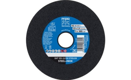 Pferd Eht 125-2,0 Sg Steelox, Stål, Rustfritt Stål, Pferd, 12,5 Cm, 12200 Rpm, 25 Stykker