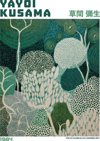 Plakat Yayoi Kusama Grønn Kunst