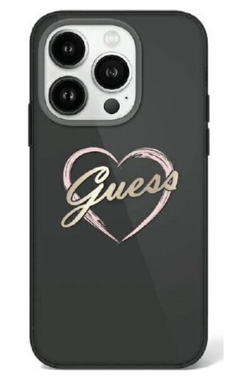 Guess Guess Guhcp16xhchgspk Iphone 16 Pro Max 6.9" Czarny/Black Hardcase Iml Heart