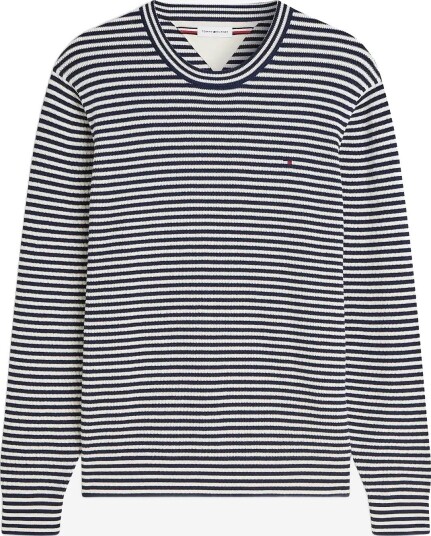 Tommy Hilfiger Seasonal Structure Crew Neck CARBON NAVY IVORY PETAL XXL