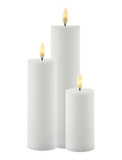 Sirius Home Smilla 3 Stk Sæt Genopladelig - White - ONE SIZE