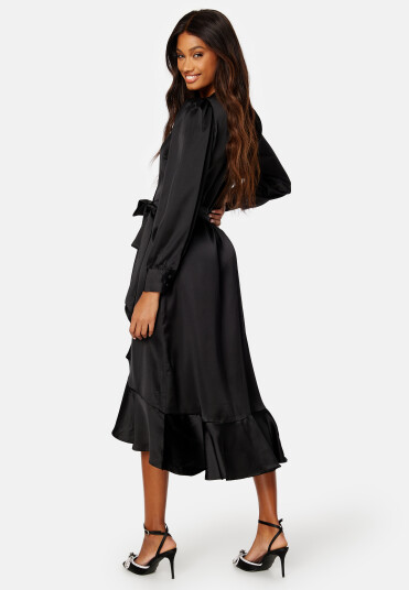 Object Collectors Item Sateen Wrap Dress Black 34