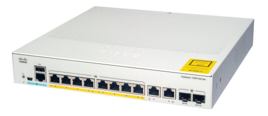 Cisco Catalyst 1000-8Fp-2G-L - Switch - Styrt - 8 X 10/100/1000 (Poe+) + 2 X Kombo Gigabit Sfp (Opplink) - Rackmonterbar - Poe+ (120 W)